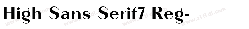 High Sans Serif7 Reg字体转换